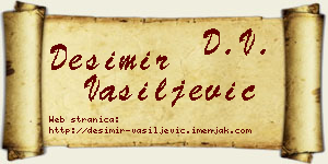 Desimir Vasiljević vizit kartica